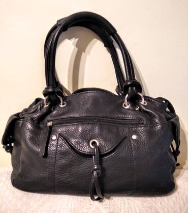 Torbe: Vera Pelle - crna torba od boks kože Italijanska crna torba, izrađena — 5