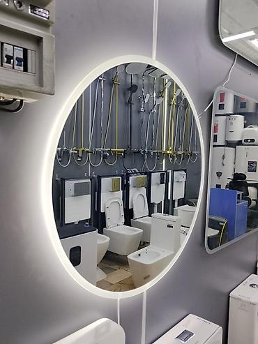 smart led: Круглое зеркало с подсветкой для ванной комнаты - Диаметр — 1