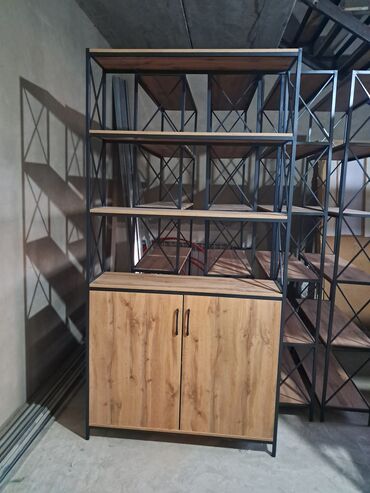 Книжные полки: Металлическая - Тип: Стеллаж - Стиль: Лофт/Индустриальный - Материал — 7