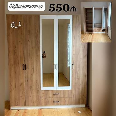G_1 modeli paltar şkafı - Ölçü: 240 × 200 × 47 sm - Material: ağac lalafo.az -da G_1 modeli paltar şkafı - Ölçü: 240 × 200 × 47 sm - Material: ağac