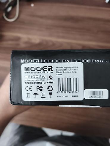 qitara: MOOER GE100 Pro — TAM YENİ, BAĞLI QUTUDA Elektro gitara üçün müasir — 2