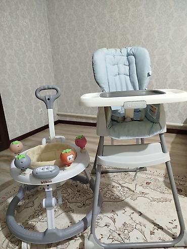 ходунки стульчик: Детский комплект: ходунки b3boo + стульчик для кормления Graco — 1