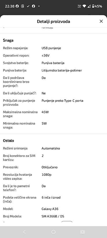 Samsung: Samsung A 36 porucuje se i ceka se 10-tak dana obavezna uplata pre na lalafo.rs — 15 Samsung: Samsung A 36 porucuje se i ceka se 10-tak dana obavezna uplata pre — 15