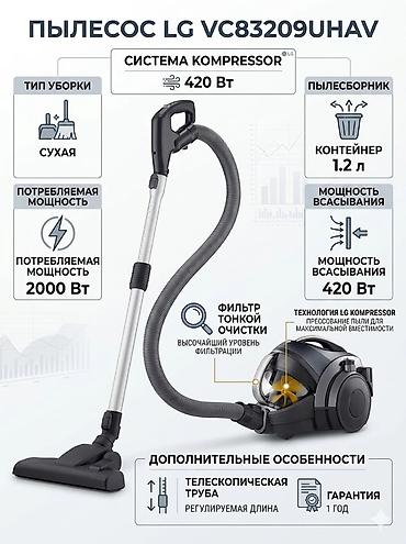 пылесос lg kompressor 2000w: Обычный пылесос Новый LG Тип пылесборника: Контейнер Рассрочка — 1
