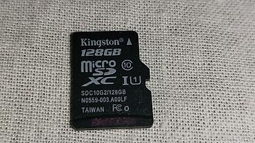 Б/у Карта памяти microSDXC Kingston 128GB, рабочая. Характеристики: -