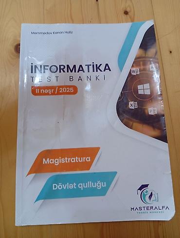 Тесты: Informatika test banki 2025 magistratura üçün — 1