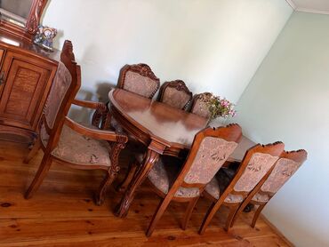 старые стулья: Masa+8stul 750azn satilir. Real aliciya endirim var .Ünvan Nardaran