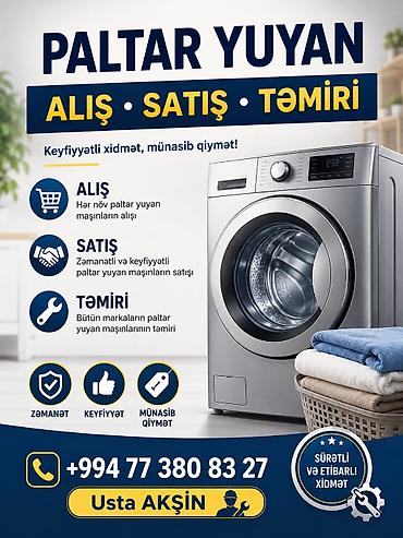Paltar yuyan maşınların alışı, satışı və təmiri servis haqı 10 azen lalafo.az -da Paltar yuyan maşınların alışı, satışı və təmiri servis haqı 10 azen