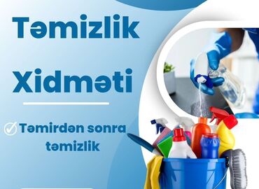 temizlik işleri: Təmizlik | Evlər, Ofislər, Mənzillər | Gündəlik təmizlik, Təmirdən sonra təmizlik, Ümumi təmizlik