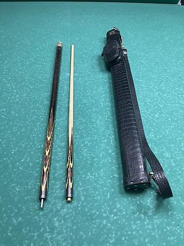 Бильярдные столы: Кий для русского бильярда с чехлом. - Разборный, двухсоставной — 7