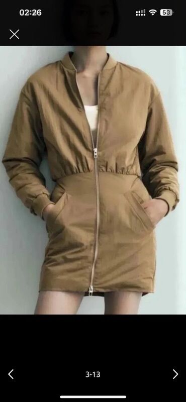 Otaq bitkiləri: Zara devetüyü rəngli, uzunqol bomber don. Ön hissədən — 13