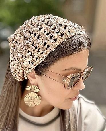 yaylig: Məhsul: Əl işıqlı toxunma bandana/baş yaylığı - Model: Üçbucaq — 3