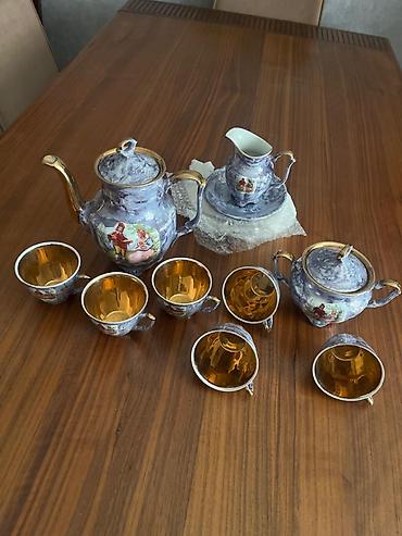 sud separatoru: Çay dəsti, rəng - Göy, Keramika, 6 nəfərlik — 3