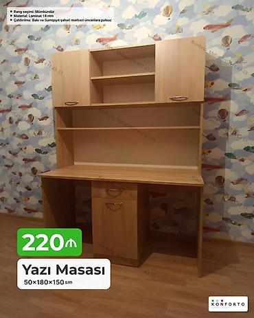 calışma masa: Düz masa, Stulsuz, Polkalı, Siyirməli, Sadə laminat — 1