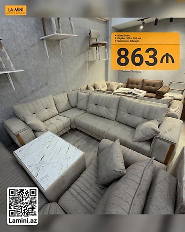 Künc divan – La Mini - Model: Künc divan - Ölçülər: 300 × 200 sm -