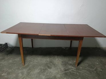 купить обеденный стол бу: Стол трансформер Для кухни, Раскладной стол, цвет - Коричневый