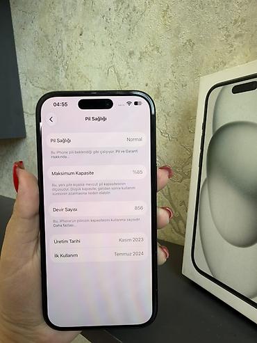 Mobil telefonlar: IPhone 15, 128 GB, Qara, Face ID — 5