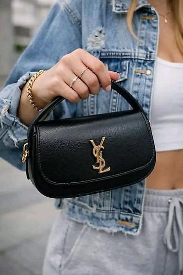 prstenje zlatno: Ženska torbica preko ramena – kompaktni model sa preklopom i YSL — 4