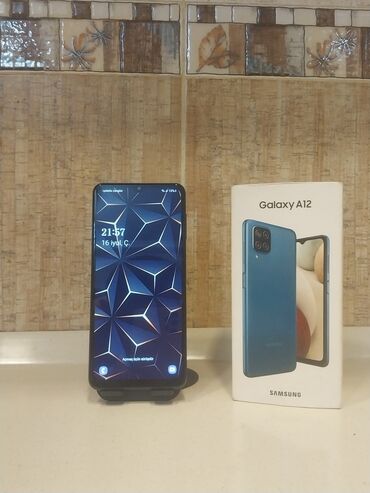 playstation 4 arenda: Samsung Galaxy A12, 64 GB, rəng - Göy, Zəmanət, Sensor, Barmaq izi