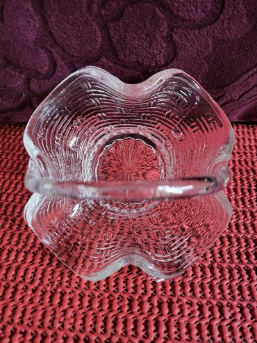 Ostali kućni dekor: Korpica nova vintaz,duvano staklo. Nova korpica na korpi u staklu — 4