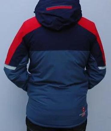 Zimske jakne: Muška zimska jakna sa kapuljačom - Boje: teget, crvena i siva/plava — 15