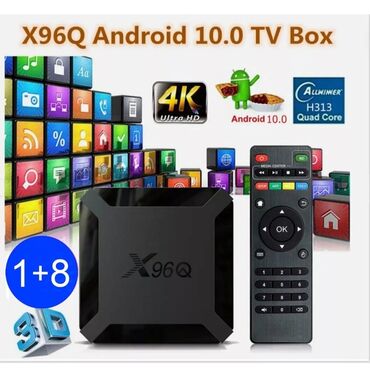 8gb ddr 3: X96Q H313 Dörd nüvəli 1+8GB Android 10 4K TV BOX 2.4G WIFI HDMI Media