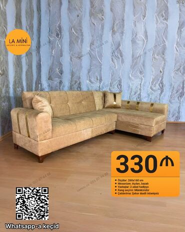 metbex ucun kunc divanlari: Угловой диван, Раскладной, С подъемным механизмом, Ткань, Бесплатная доставка в черте города