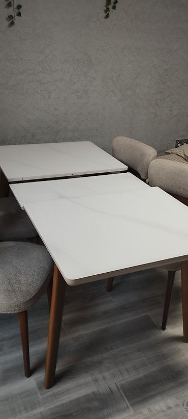 study table: Кухонный стол 1,33/1,63 в разл-м виде+ 4 стула. В отличном состоянии — 3