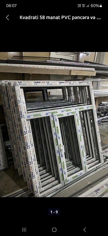 Plastik pəncərələr: Yeni İkiqat şüşə paketi Plastik pəncərə, Еni: 2 sm, Uzunluğu: 5 sm, Pulsuz quraşdırma — 8