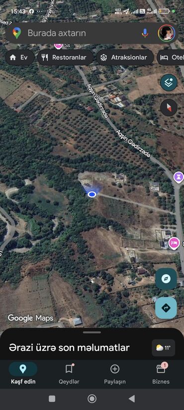 Torpaq sahələrinin satışı: 11 sot, Tikinti, Mülkiyyətçi, Kupça (Çıxarış) — 12