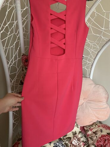 velicina haljine 38: M (EU 38), bоја - Roze, Koktel, klub, Na bretele