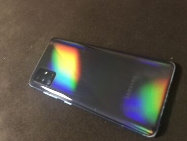 80 samsung qiymeti: Samsung Galaxy A51, 128 ГБ, цвет - Синий, Сенсорный, Отпечаток пальца, Две SIM карты