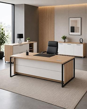 Ofis mebeli: Yeni, Müdir üçün, Kvadrat masa — 1