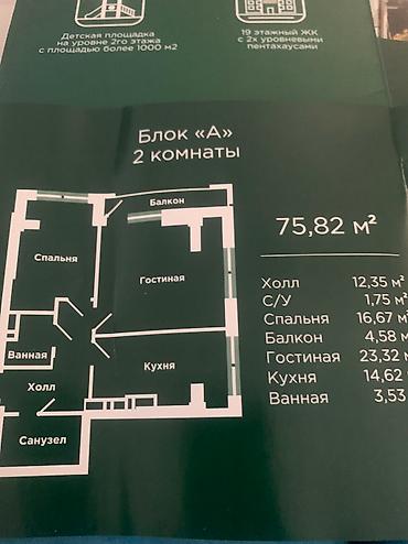 эльмира: 2 комнаты, 76 м², Южная Магистраль Элитка, 9 этаж — 5