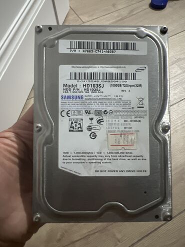 переходник sata: Маалымат алып жүрүүчү, Колдонулган, Samsung, HDD, 1 ТБ, ПК үчүн