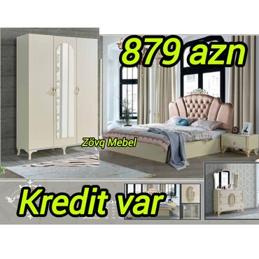 кровать: 2 təknəfərlik çarpayı, Dolab, Termo, 2 tumba, Azərbaycan, Yeni