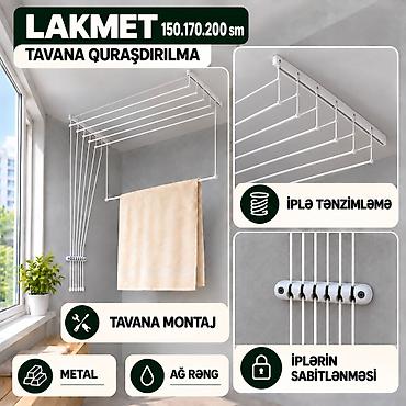 сушилка для белья потолочная: **Lakmet — Tavan üçün paltar quruducusu, 6 qollu Lakmet paltarları — 2