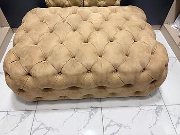 Pufiklər: Puf/oturacaq-banko - Material: Yumşaq nubuk/şamoa effektli parça, tam — 2