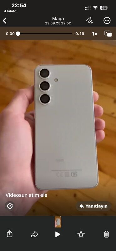 2tb hard disk: Samsung Galaxy S24, 256 GB, rəng - Bej, Sensor, Simsiz şarj, Face ID