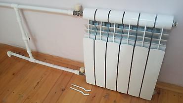 su radiatoru ev: 6 seksiyalı radiator komplekti: Komplektə daxildir: -2 ədəd latun — 1