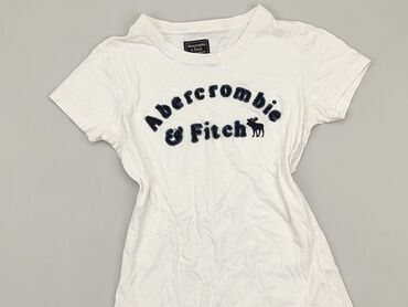 guess białe t shirty: T-shirt, Abercrombie Fitch, S, stan - Dobry
