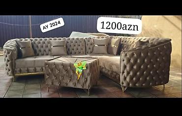 carpayilar divanlar: - Künc divan dəsti, AY 2024 modeli - Qiymət: 1200 AZN (şəkildə — 1