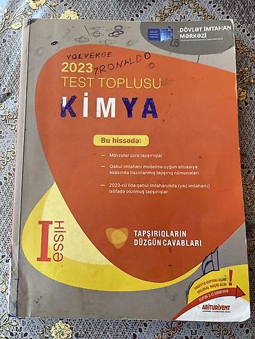 Книги и журналы: Məhsul: “Kimya – 2023 Test Toplusu, I hissə” (DİM nəşri) Təsvir: - — 2