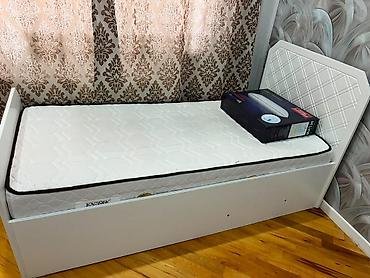 embavod mebelleri: Tək nəfərlik bazalı çarpayı 200 azn. Matras və yeni ortopedik balış — 1