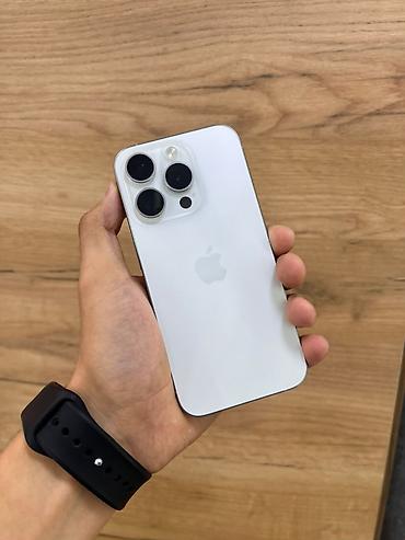 IPhone 15 Pro, 128 ГБ, белый (титан/светлый корпус) - Модель: iPhone at lalafo.kg IPhone 15 Pro, 128 ГБ, белый (титан/светлый корпус) - Модель: iPhone