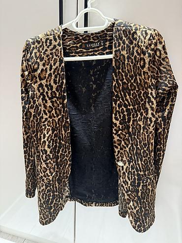 Leopar naxışlı qadın blezeri – Samdan brendi - Model: Klassik