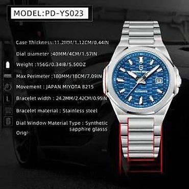 Ručni satovi: PAGANI DESIGN PD-YS023 - 40mm - Plava PAGANI DESIGN PD-YS023 - 40mm - — 18