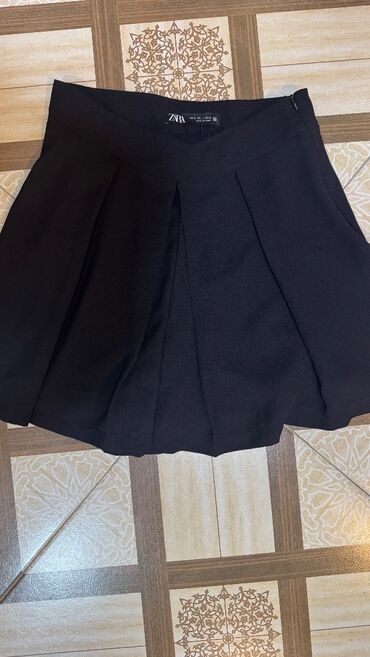 zamşa qadın ətəkləri: Mini Ətək, Zara, Kətan, M (EU 38)