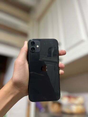 купить бу iphone 11: IPhone 11, Колдонулган, 128 ГБ, Кара, 89 %