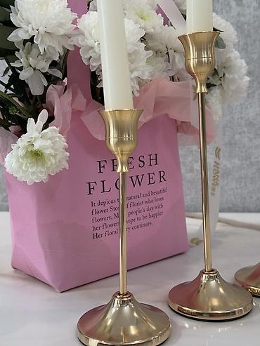 Подсвечники: Набор из 3 подсвечников для тонких свечей - Материал: металл с — 9